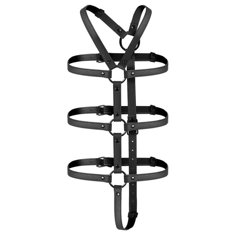 FETISH SUBMISSIVE BONDAGE - ADJUSTABLE HARNESS TORSO AND ARMS - Image 3