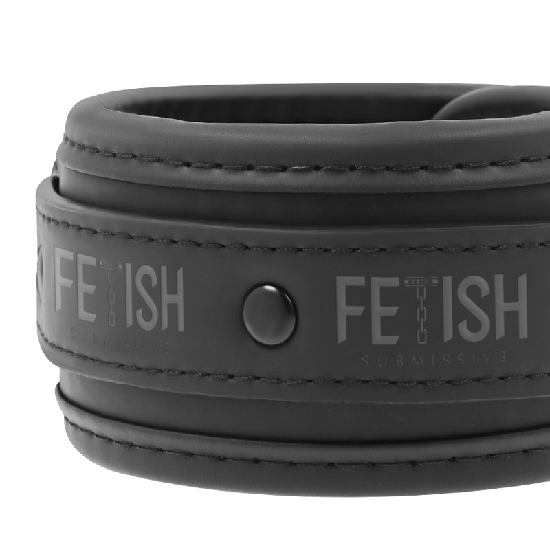 Fetish Submissive - Hond En Polsboeien Van Vegan Leer Met Neopreen Voering - Image 3