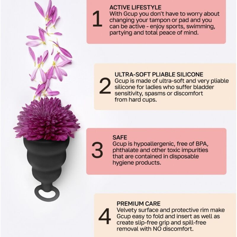 G-VIBE - GCUP BLACK MENSTRUAL CUP - Image 5