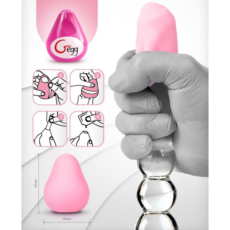 G-VIBE - MASTURBATEUR TEXTURÉ RÉUTILISABLE OEUF ROSE - Image 4