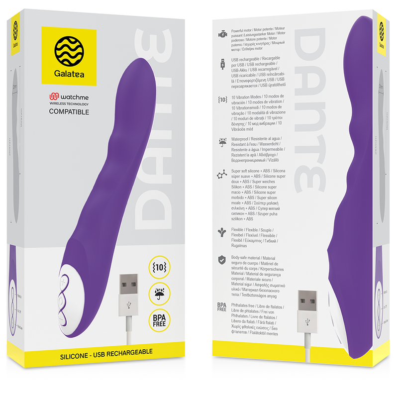 Galatea - Dante Vibromasseur Violet + Télécommande Watchme - Image 3