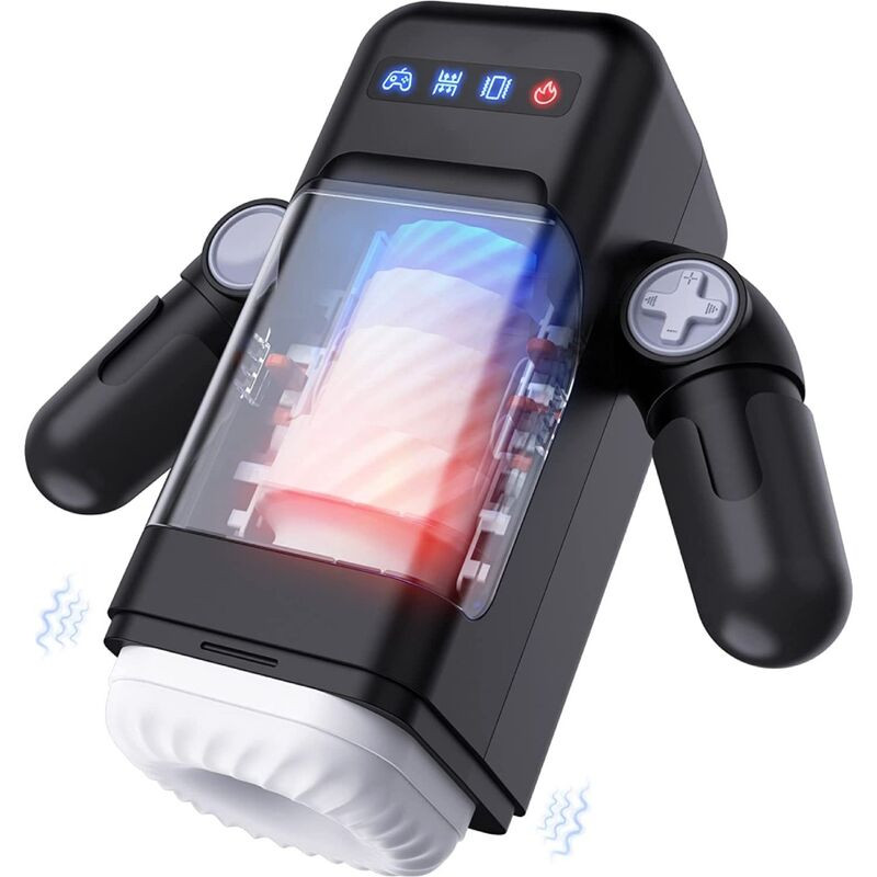 Game Cup - Masturbateur Met Vibratie En Verwarmfunctie En Mobiele Steun - Zwart - Image 2