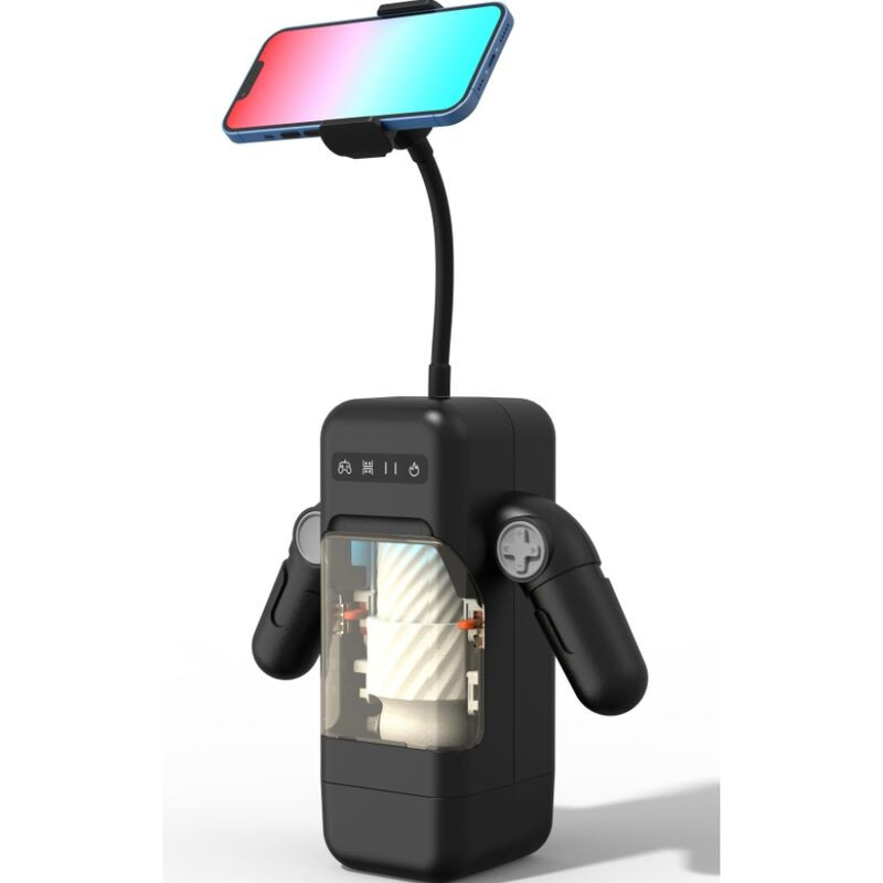Game Cup - Masturbateur Met Vibratie En Verwarmfunctie En Mobiele Steun - Zwart - Image 3