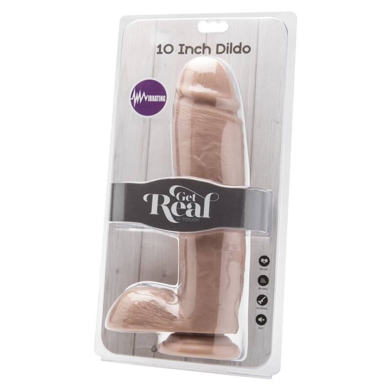 Get Real - Gode 25,5 Cm Avec Billes Vibrateur Skin - Image 2