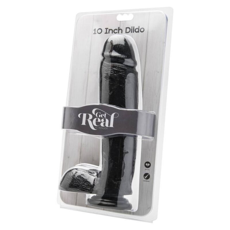 Get Real - Gode 25,5 Cm Avec Boules Noires - Image 2