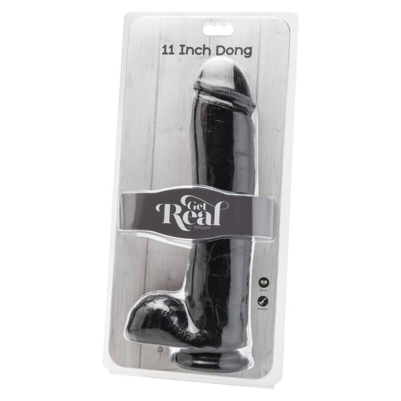 Get Real - Gode 28 Cm Avec Boules Noir - Image 2