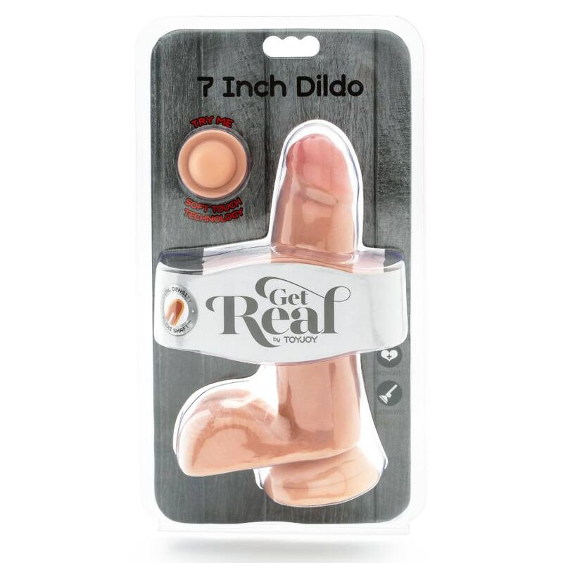 GET REAL - DUBBELE DICHTHEID DILDO 12 CM BALLEN HUID - Image 3