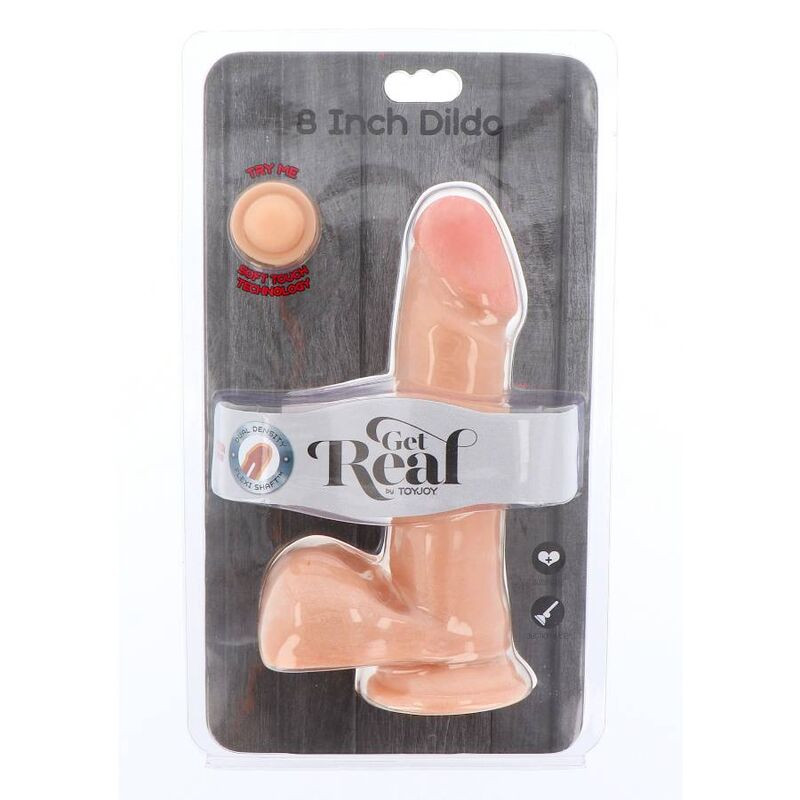 Get Real - Gode Double Densité 18 Cm Balles Peau - Image 3