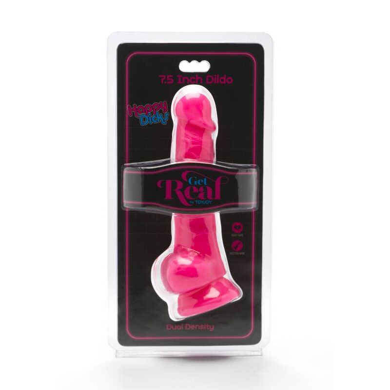 Get Real - Happy Dicks 19 Cm Avec Balles Rose - Image 2