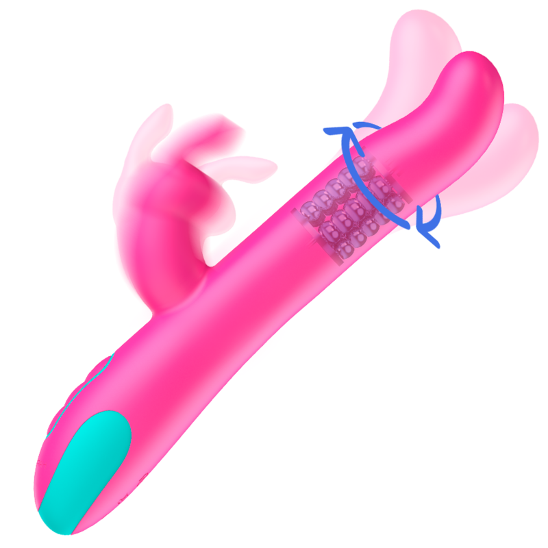 Happy Loky - Pluto Rabbit Vibrator & Rotator + Watchme Remote Control - Image 3