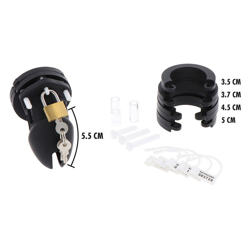 HIDDEN DESIRE - EXTREME CAGE DE CHASTETÉ SILICONE TAILLE S NOIR - Image 3