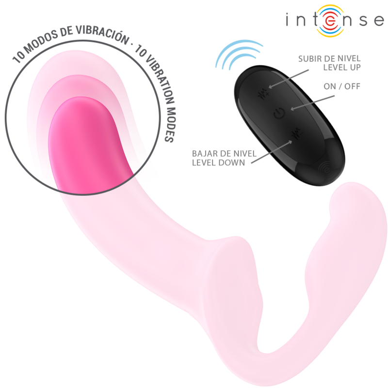 Intense - Amy Double Vibrateur 20 Cm Rose Télécommande - Image 3