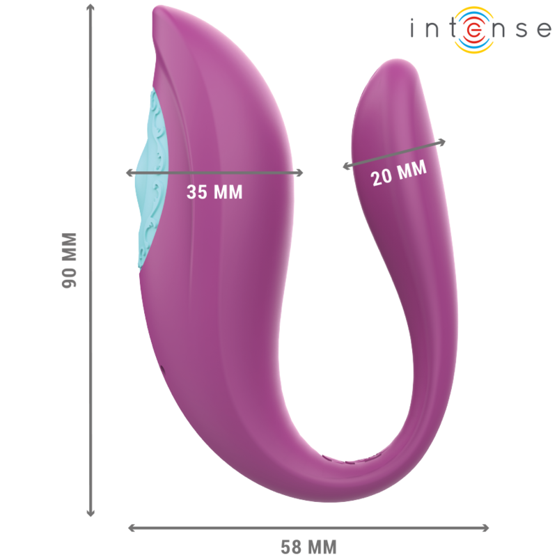 INTENSE - ANNIE VIBRATEUR ET STIMULATEUR EN U VIOLET TÉLÉCOMMANDE - Image 3