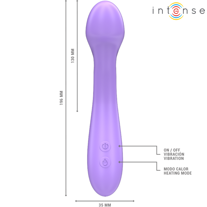 Intense - Becky Vibrateur 19 Cm Chauffant 7 Vibrations Violet - Image 5