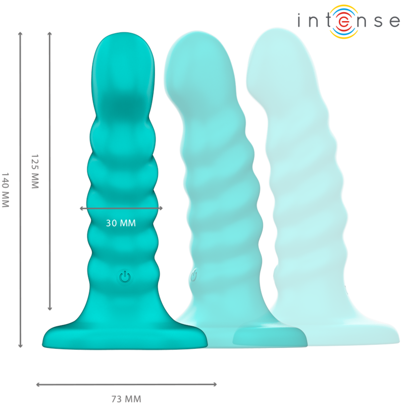 Intense - Buffy Vibrateur Taille S Design Spirale 10 Vibrations Télécommande Bleue - Image 2