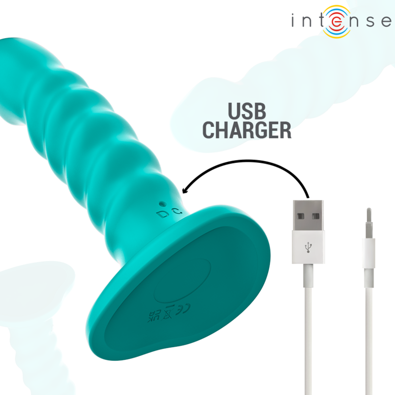 Intense - Buffy Vibrateur Taille S Design Spirale 10 Vibrations Télécommande Bleue - Image 5