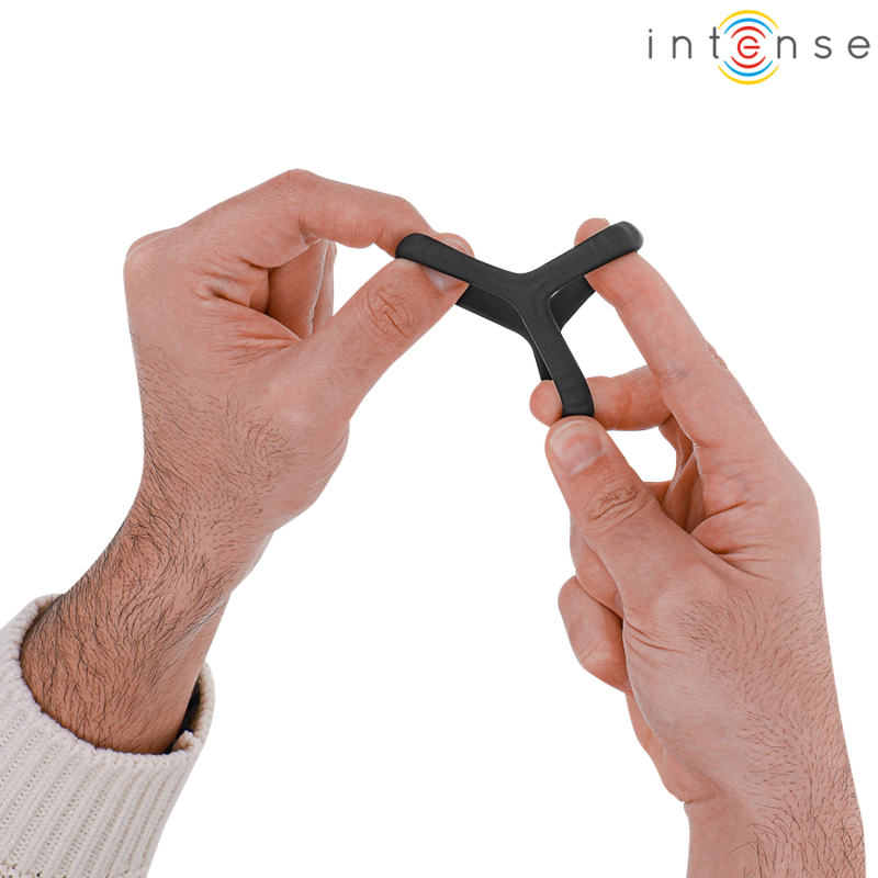 Intense - Carson Anneau Pénis Double Silicone Noir Modèle 4 - Image 3