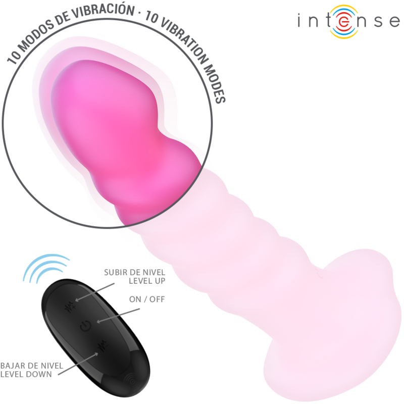 Intense - Cindy Vibrateur Taille L Design Spirale 10 Vibrations Rose Télécommande - Image 3
