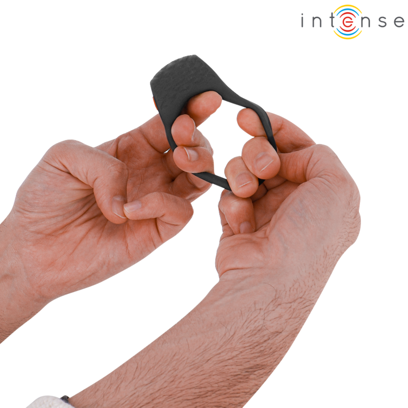 Intense - Clover Vibrateur Anneau Pénis 10 Vibrations Noir - Image 2