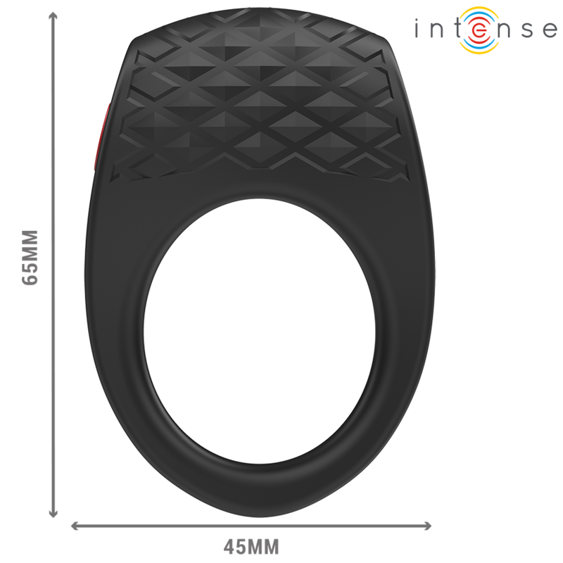 Intense - Clover Vibrateur Anneau Pénis 10 Vibrations Noir - Image 5