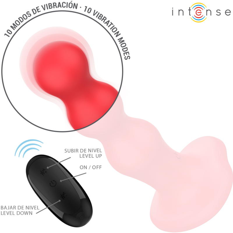 Intense - Cody Vibrateur Avec Ventouse Télécommande Rouge - Image 3