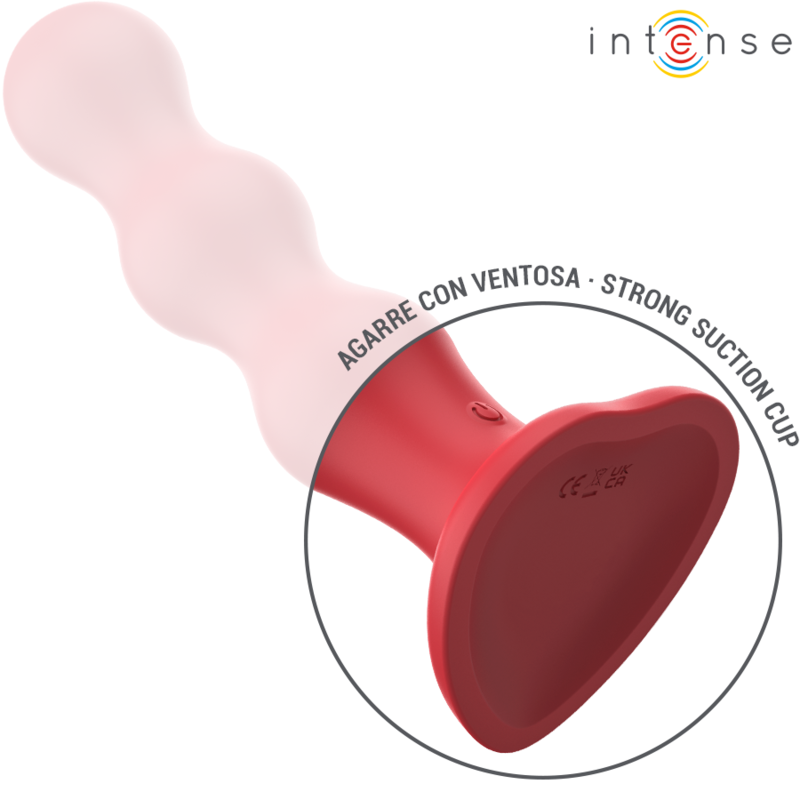 Intense - Cody Vibrateur Avec Ventouse Télécommande Rouge - Image 5