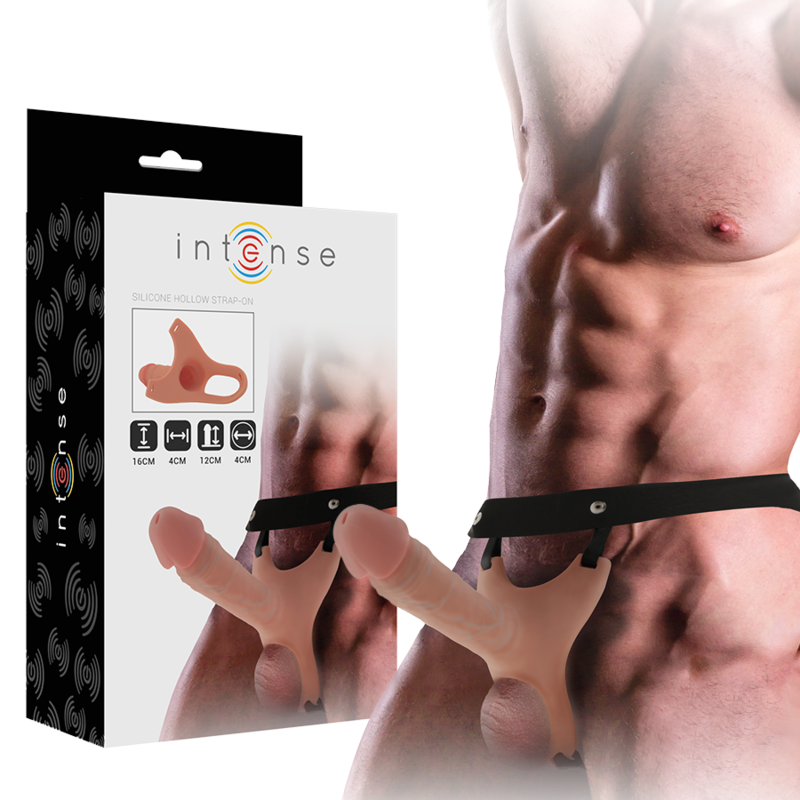 Intense - Harnais Creux Avec Gode En Silicone 16 X 3,5 Cm - Image 2