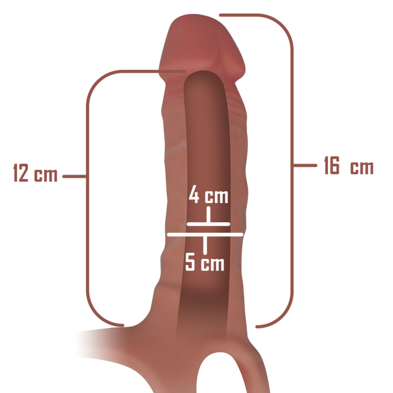 Intense - Harnais Creux Avec Gode En Silicone 16 X 3,5 Cm - Image 4