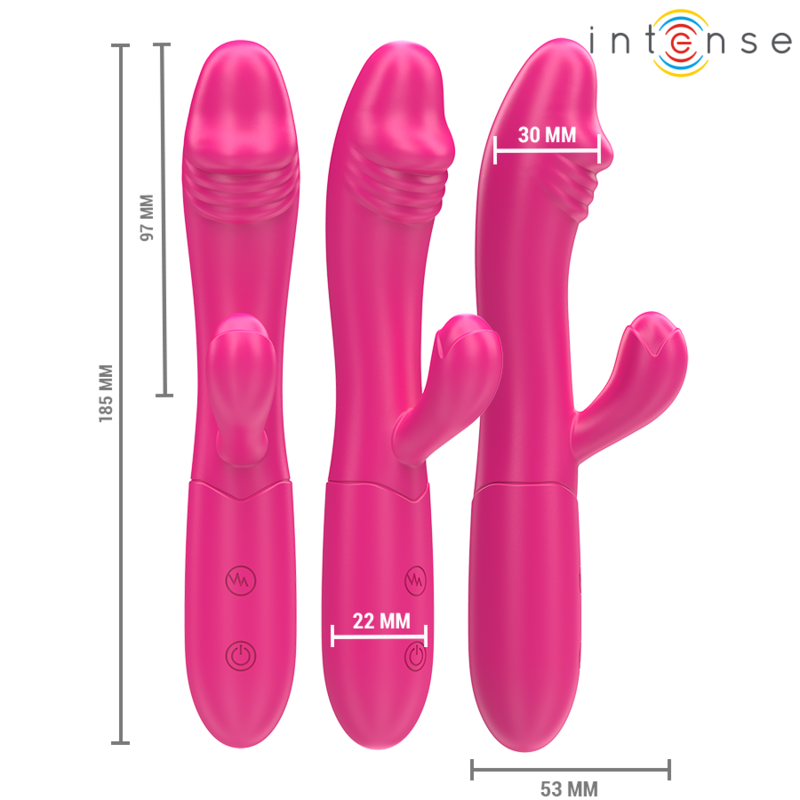 INTENSE - IVY FLEXIBELE VIBRATOR 10 VIBRATIES MET STIMULERENDE TONG ROZE - Image 2