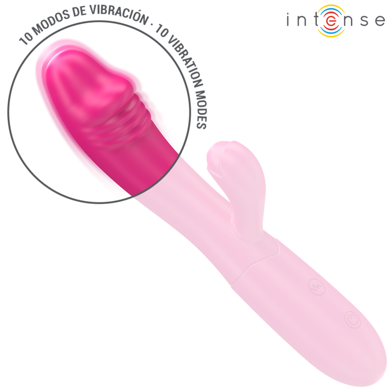 INTENSE - IVY FLEXIBELE VIBRATOR 10 VIBRATIES MET STIMULERENDE TONG ROZE - Image 3
