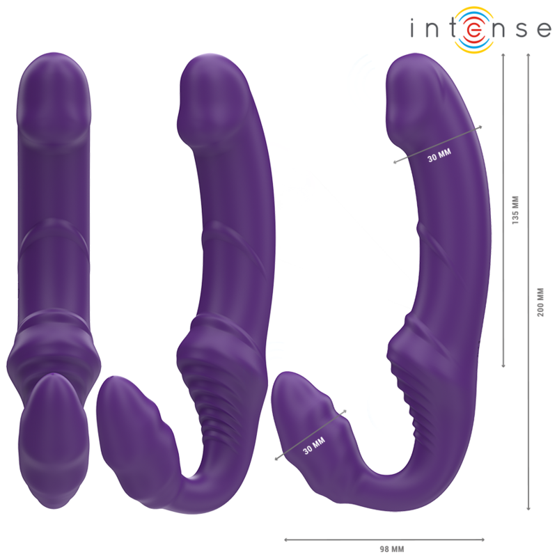 Intense - Jill Double Vibrateur 20 Cm Violet Télécommande - Image 2
