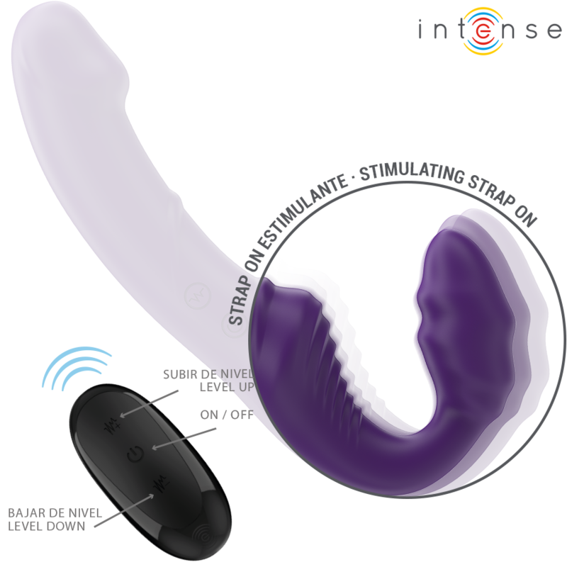 Intense - Jill Double Vibrateur 20 Cm Violet Télécommande - Image 3