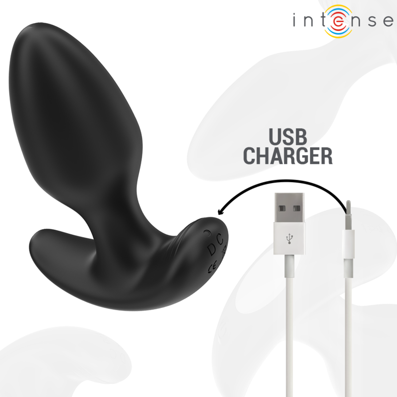Intense - Joey Anal Plug 10 Vibrations Noir Télécommande - Image 5