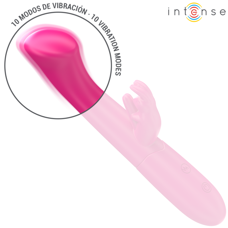 Intense - Julieta Vibrateur Rabbit 18,6 Cm 10 Vibrations Rose - Image 3