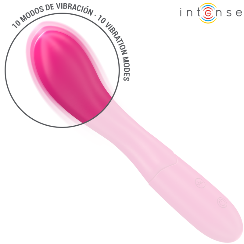 Intense - Lisette Vibrateur 19 Cm Souple 10 Vibrations Rose - Image 4