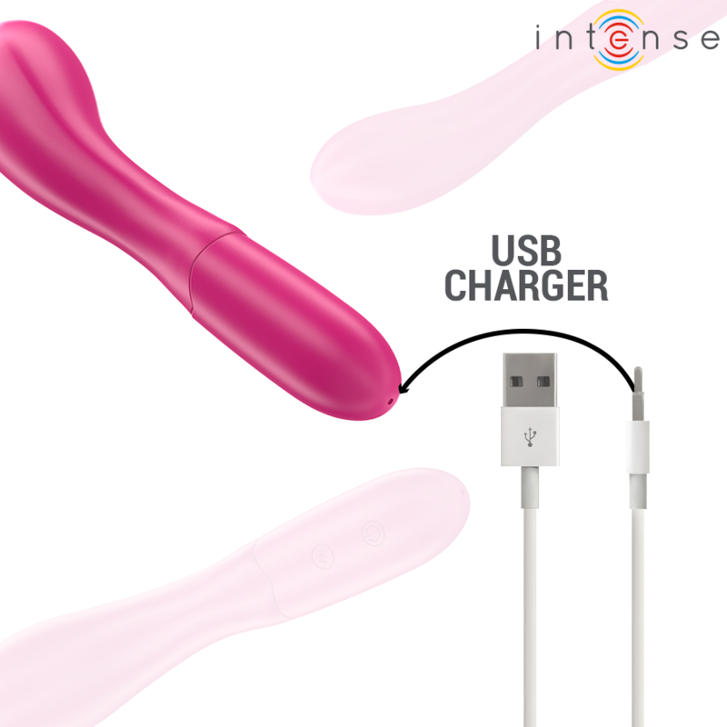 Intense - Lisette Vibrateur 19 Cm Souple 10 Vibrations Rose - Image 5