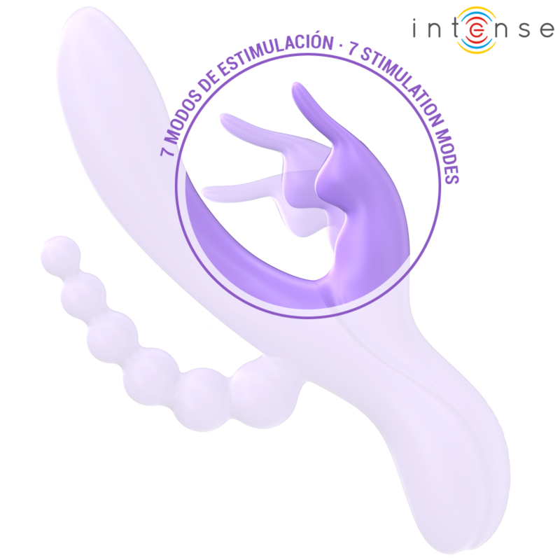 INTENSE - MIKO TRIPLE VIBRATOR RABBIT & STIMULATOR & ANAL 7 VIBRATIONS PURPLE - Image 5