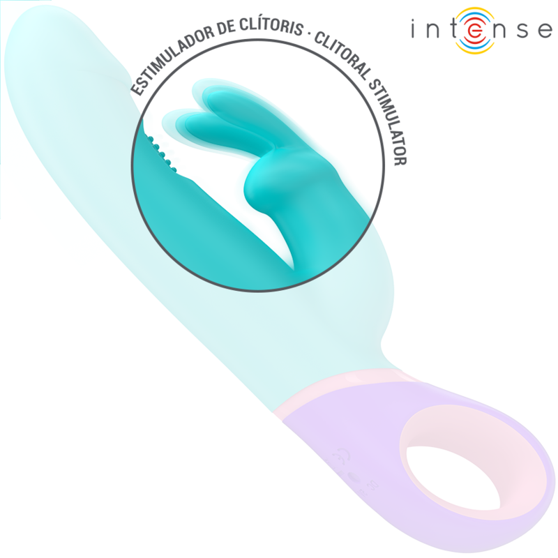 Intense - Monica Vibrateur Rabbit Avec Stimulateur De Point G Rotatif Bleu - Image 3