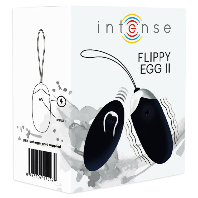 Intense - Oeuf Vibrant Flippy Ii Avec Télécommande Noir - Image 4