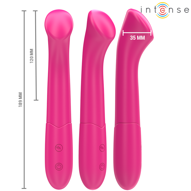 Intense - Paty Vibrateur 19 Cm Flexible 10 Vibrations Modèle 2 Rose - Image 2