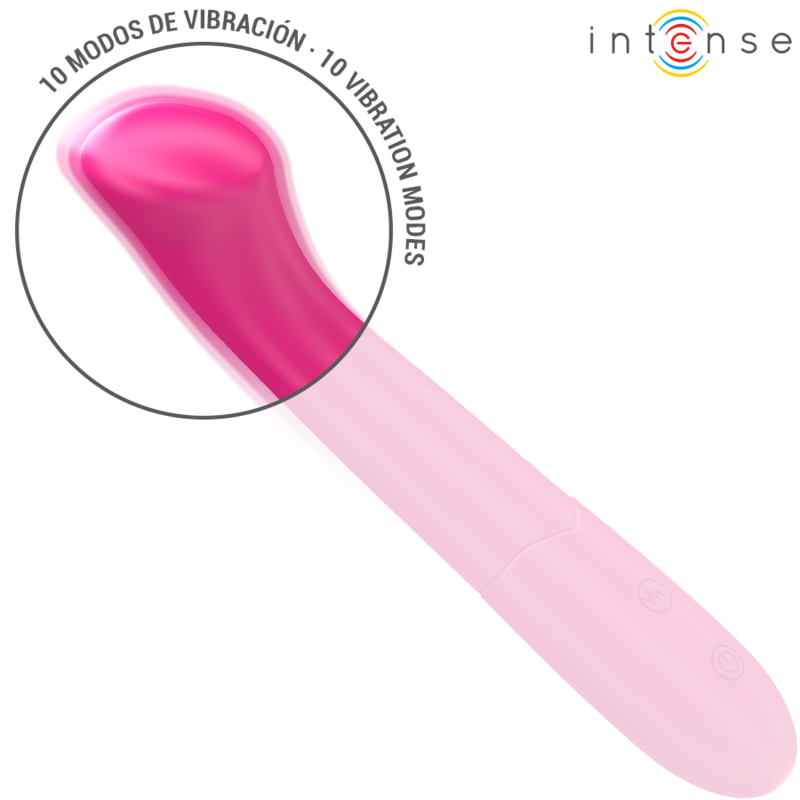 Intense - Paty Vibrateur 19 Cm Flexible 10 Vibrations Modèle 2 Rose - Image 3