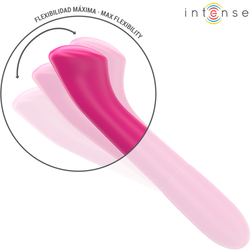 Intense - Paty Vibrateur 19 Cm Flexible 10 Vibrations Modèle 2 Rose - Image 4