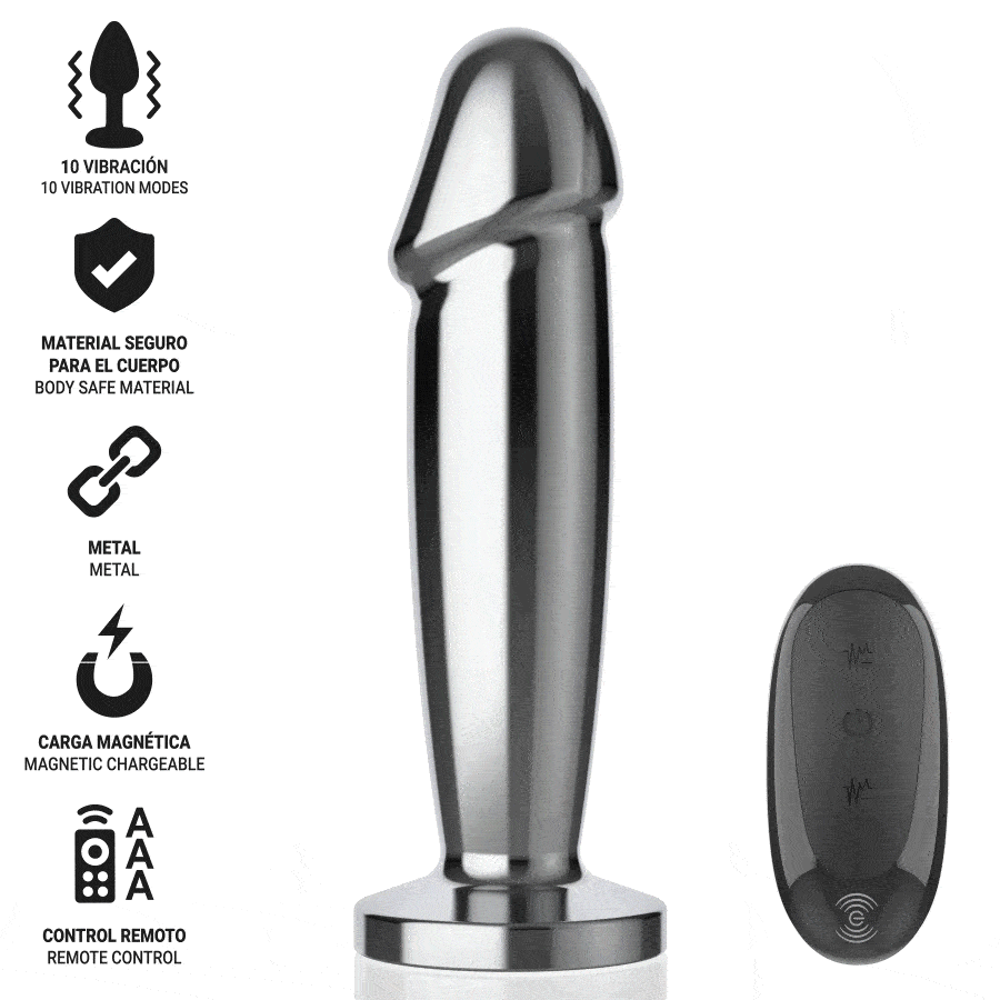 INTENSE - ANAL PLUG 10 VIBRATIES METALEN DILDO MET AFSTANDSBEDIENING - Image 2