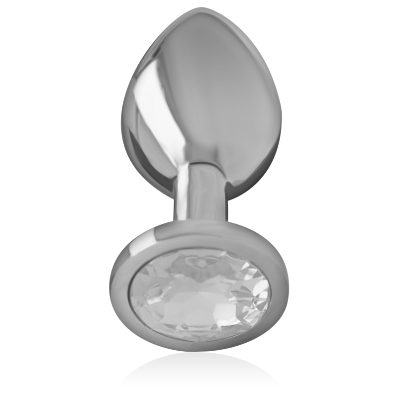 INTENSE - ALUMINUM METAL ANAL PLUG WITH SILVER CRYSTAL SIZE L - Image 3