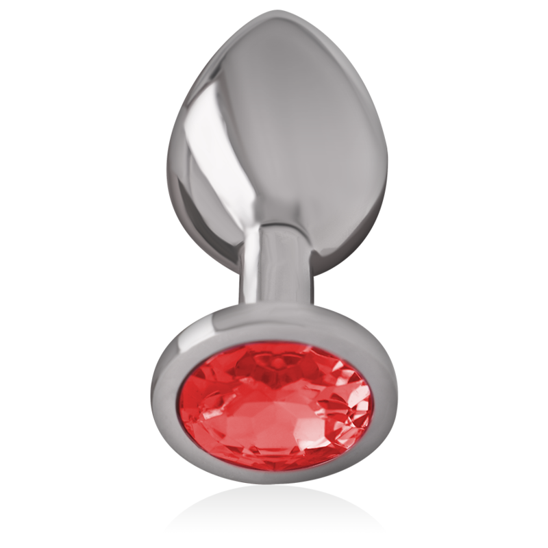 Intense - Plug Anal En Métal Aluminium Avec Cristal Rouge Taille S - Image 3