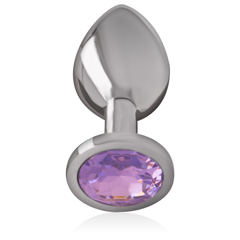 Intense - Plug Anal En Métal Aluminium Avec Cristal Violet Taille M - Image 3
