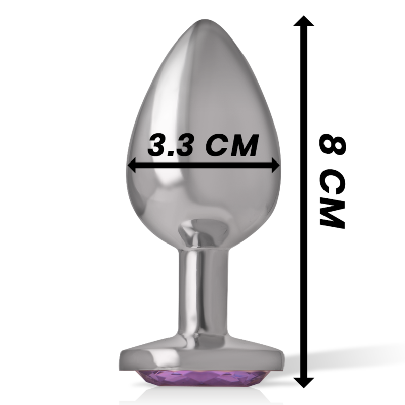 Intense - Plug Anal En Métal Aluminium Avec Cristal Violet Taille M - Image 5