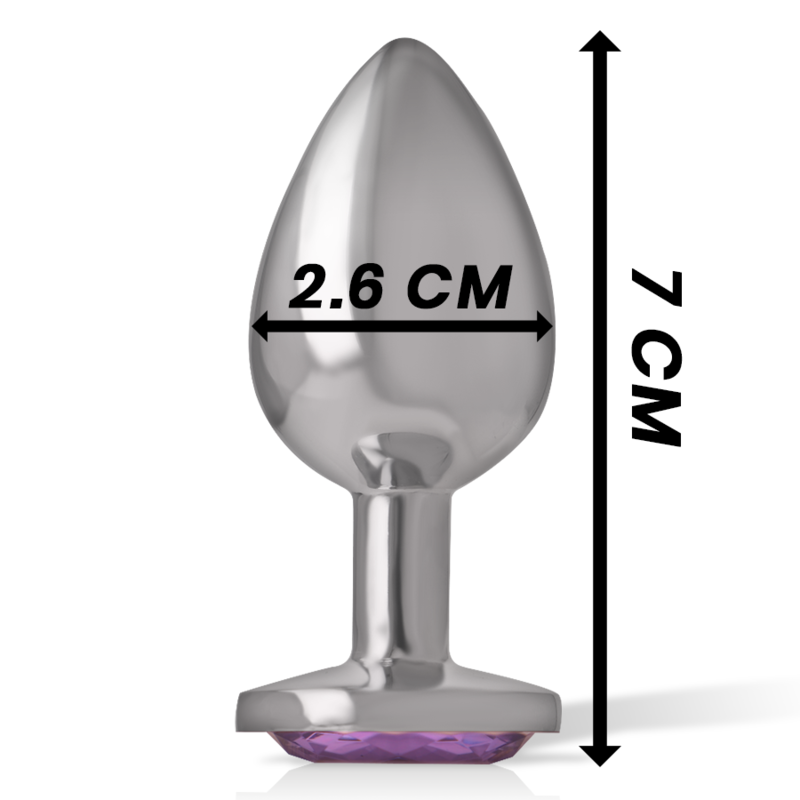 Intense - Plug Anal En Métal Aluminium Avec Cristal Violet Taille S - Image 5