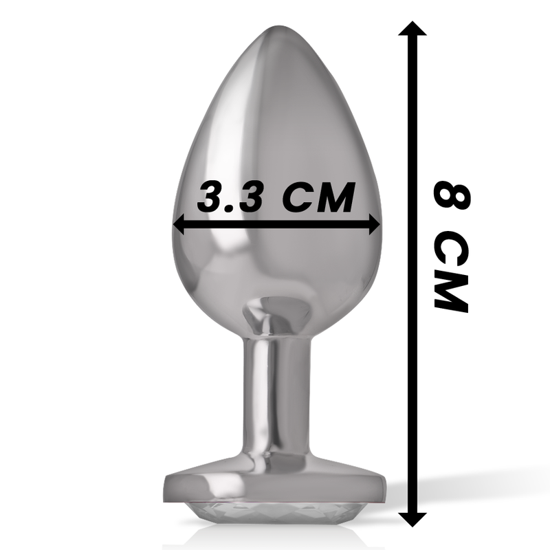 Intense - Plug Anal Métal Aluminium Coeur Blanc Taille M - Image 4