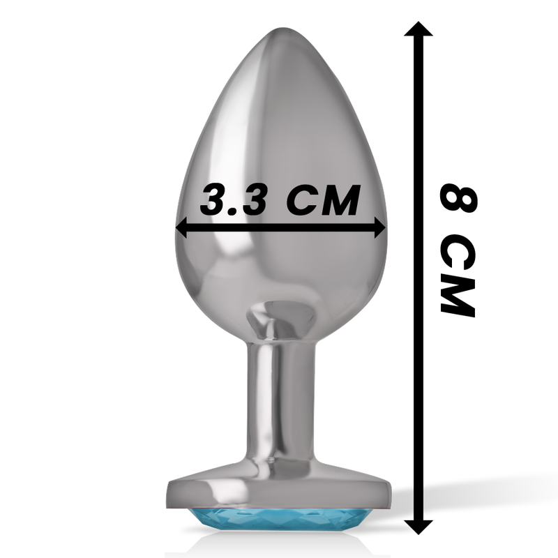 Intense - Plug Anal Métal Aluminium Coeur Bleu Taille M - Image 4